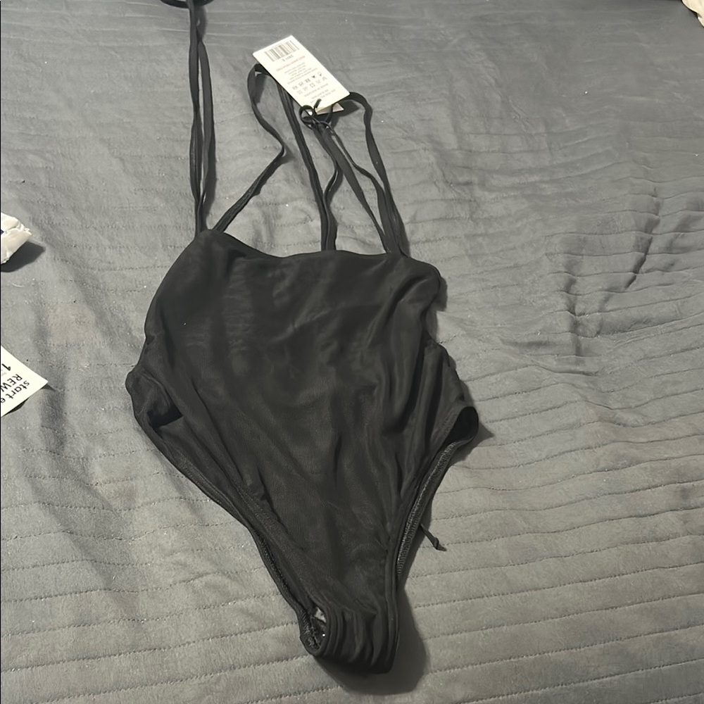 Elegant Black One-Piece Swimsuit